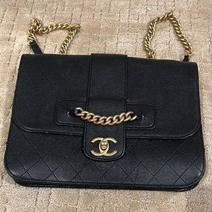 Chanel
Front Chain Flap Bag Quilted Sheepskin
